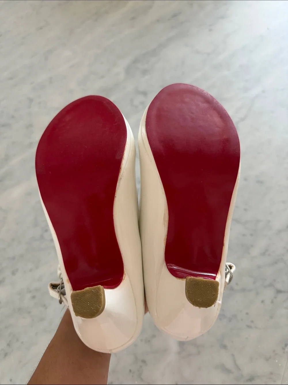 Link White Patent Girls Mary Jane Shoes with Bow Accent